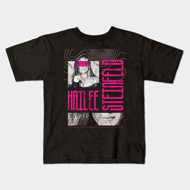 Hailee Steinfeld Music Poster Design Kids T-Shirt by MairlaStore